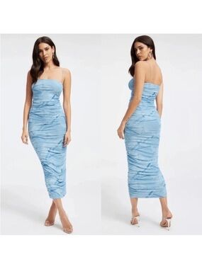Good American
Ruched Mesh Midi Dress size  2XL
